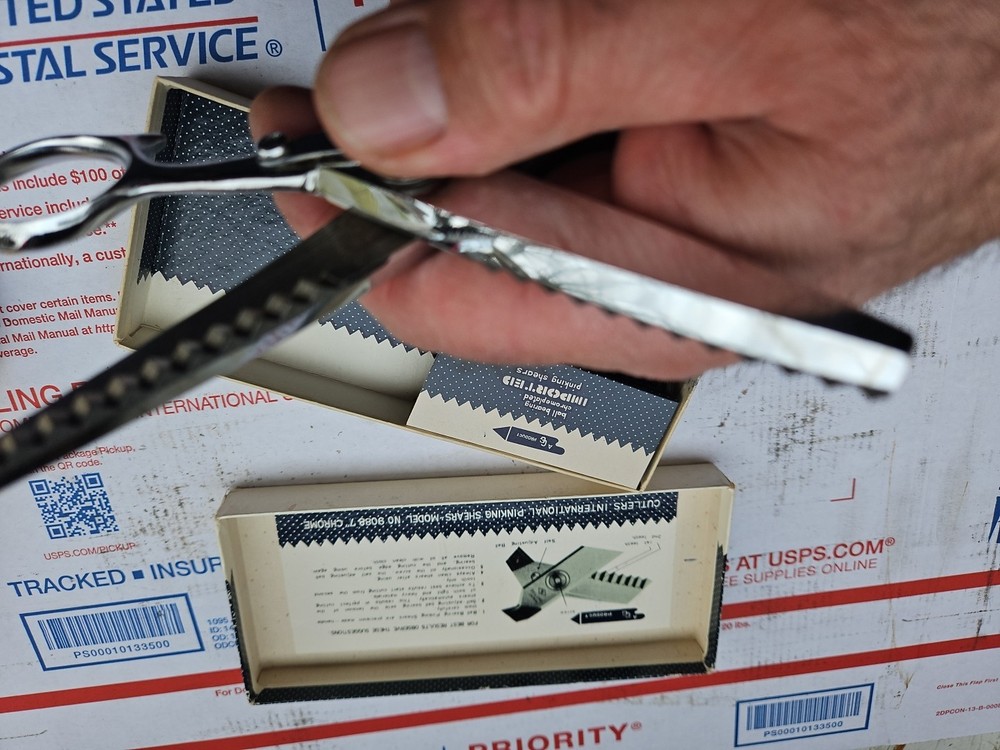 Vintage Imported from Japan CG Pinking Shears in Original Box