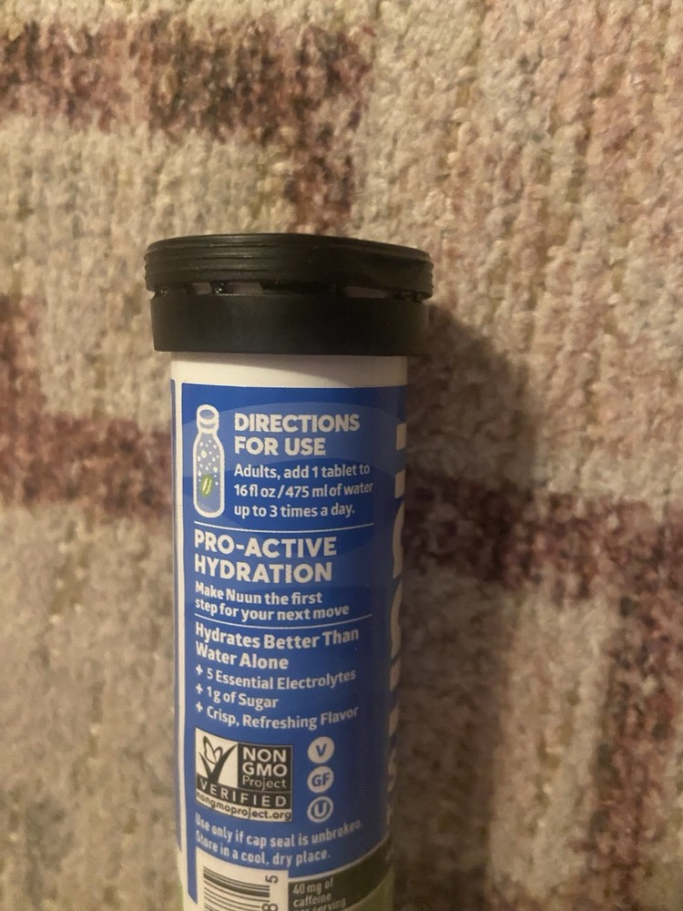 Nuun Energy Electrolyte Drink Tablets Berry Blast & Fresh Lime Hydration Boost