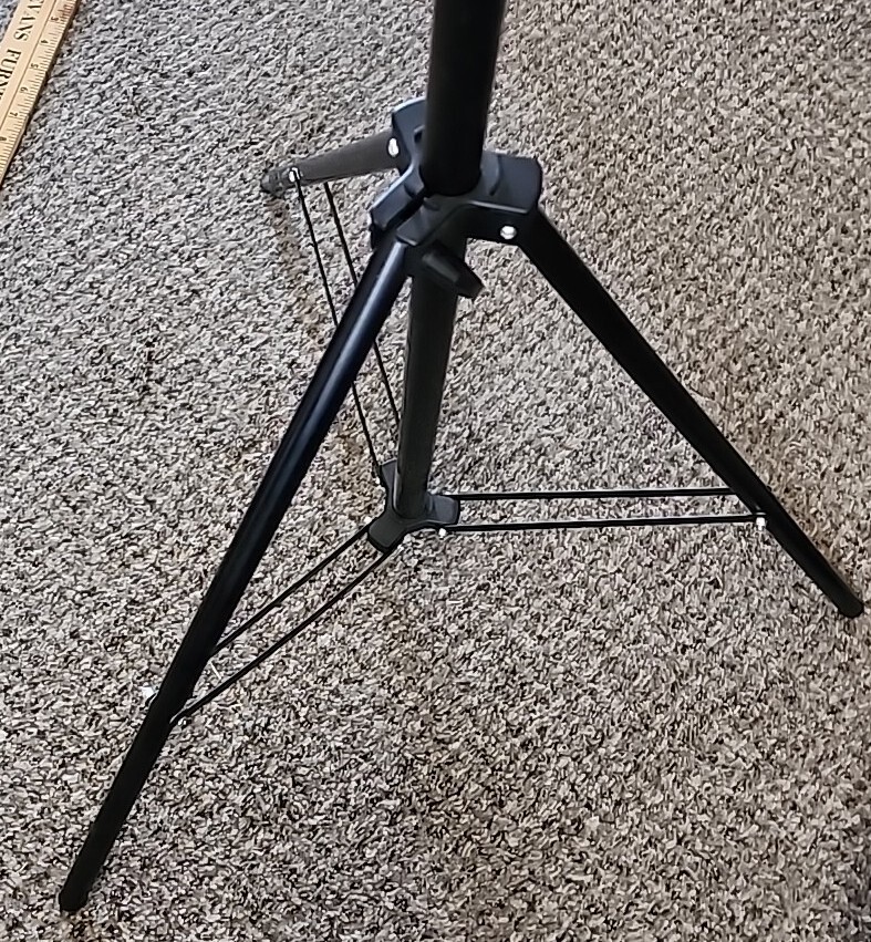 LS Light Stand Black Adjustable 2 Height Tiers Lightweight