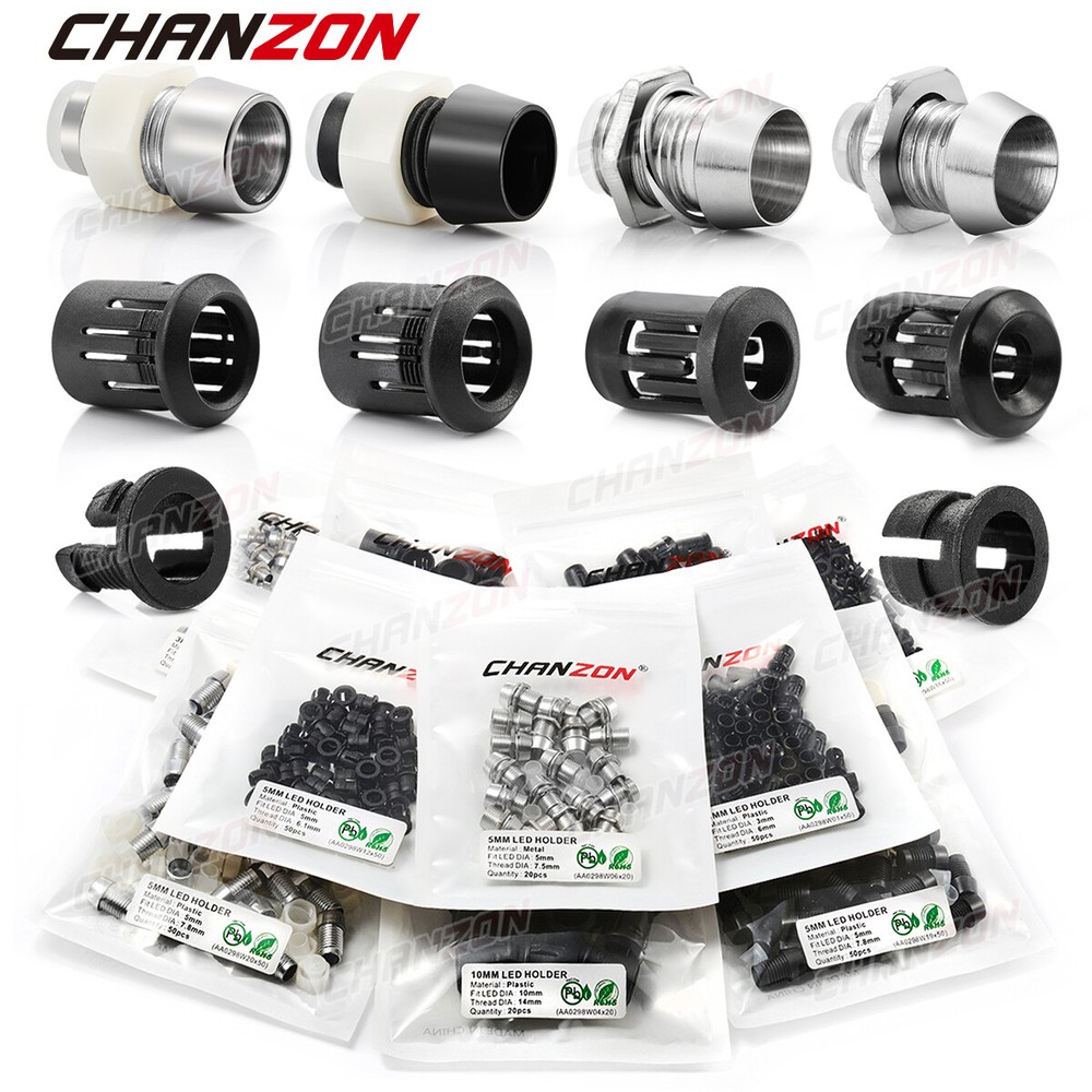 3mm 5mm 8mm 10mm LED Holder Socket Clip Bezel Light Diode Cover Mount Panel Blub