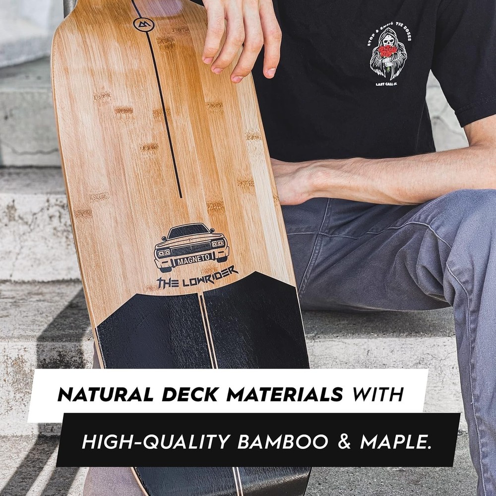Longboard 40"x9.25" Drop-Through Deck, 100mm All-Terrain Wheels, Assembled