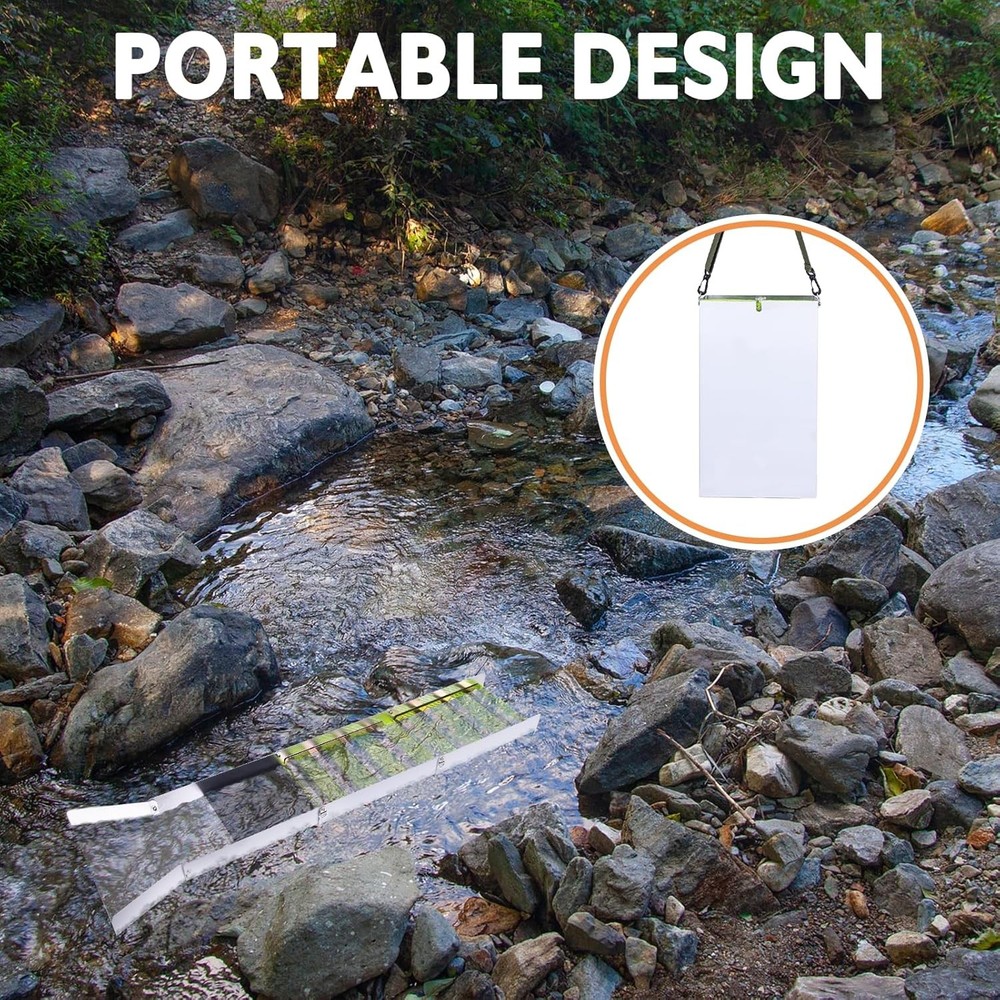 20pc Complete Gold Panning & Prospecting Kit with 50" Folding Sluice Box,...