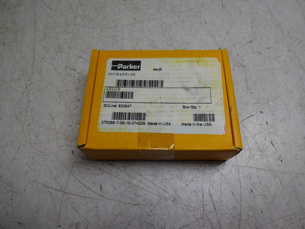 New Parker HNVS4FF-GR Needle Valve