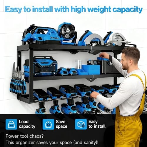 Heavy Duty Power Tool Organizer 3 Layer/7 Tool Holder Without charging station