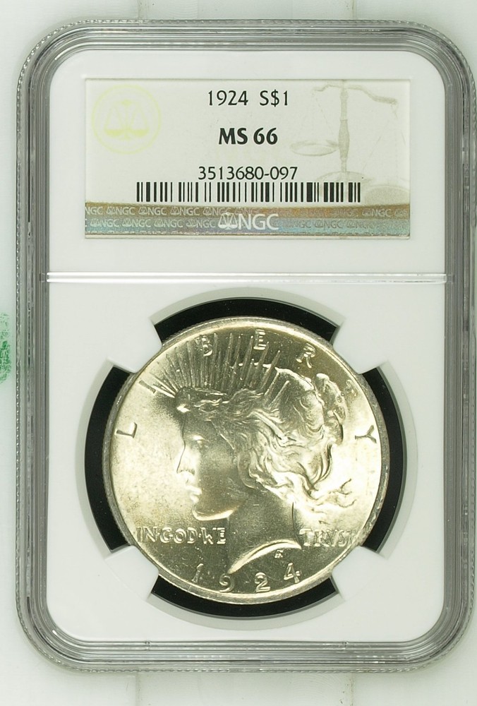 1924 Peace Dollar MS-66 NGC VIDEO