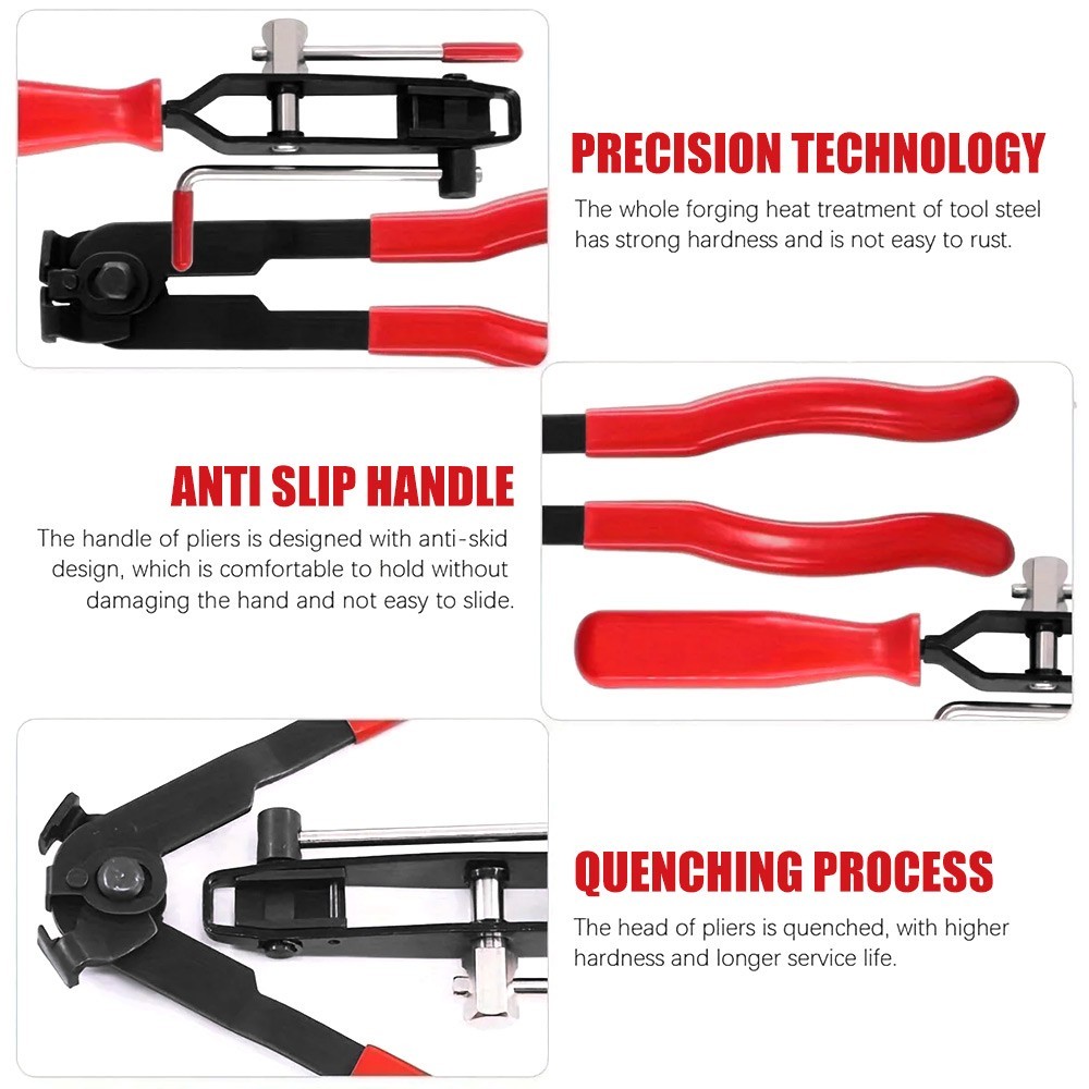 14PCS CV Joint Boot Clamp Pliers with CV Boot Clamps Kit Ear Type Banding Tools