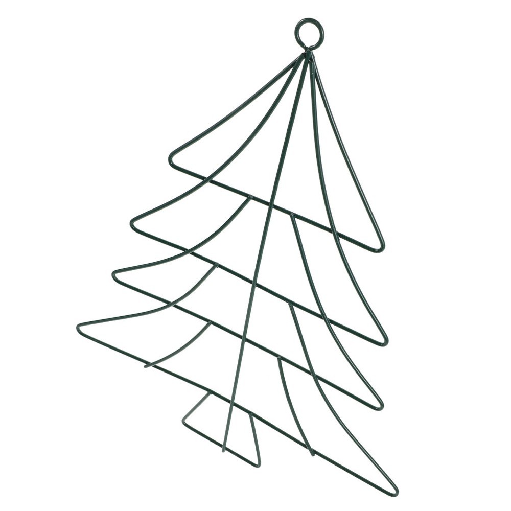 Christmas Tree Yard Decoration Wire Wreath Frame DIY Iron Support