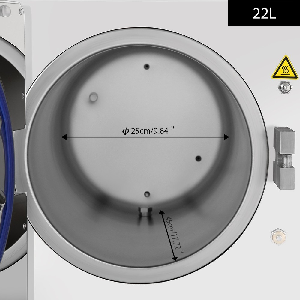 22L Autoclave Steam Sterilizer High Pressure Temperature with Drying Function