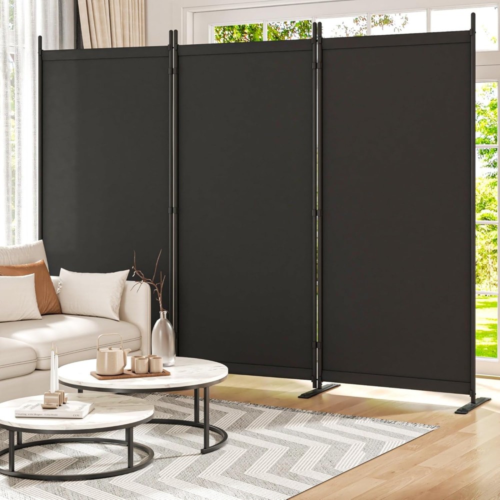 6 FT 3 Panel Room Divider Folding Privacy Screen Sepration Freestanding for Home