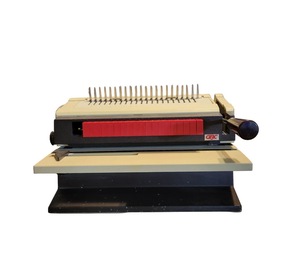 Vtg GBC General Binding Company Manual Binding Machine 450KM-3 READ