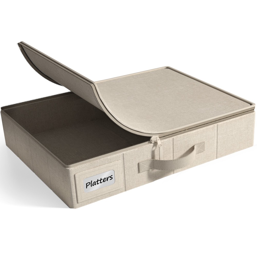 Sorbus Stemware Storage Chest Plate Dinnerware