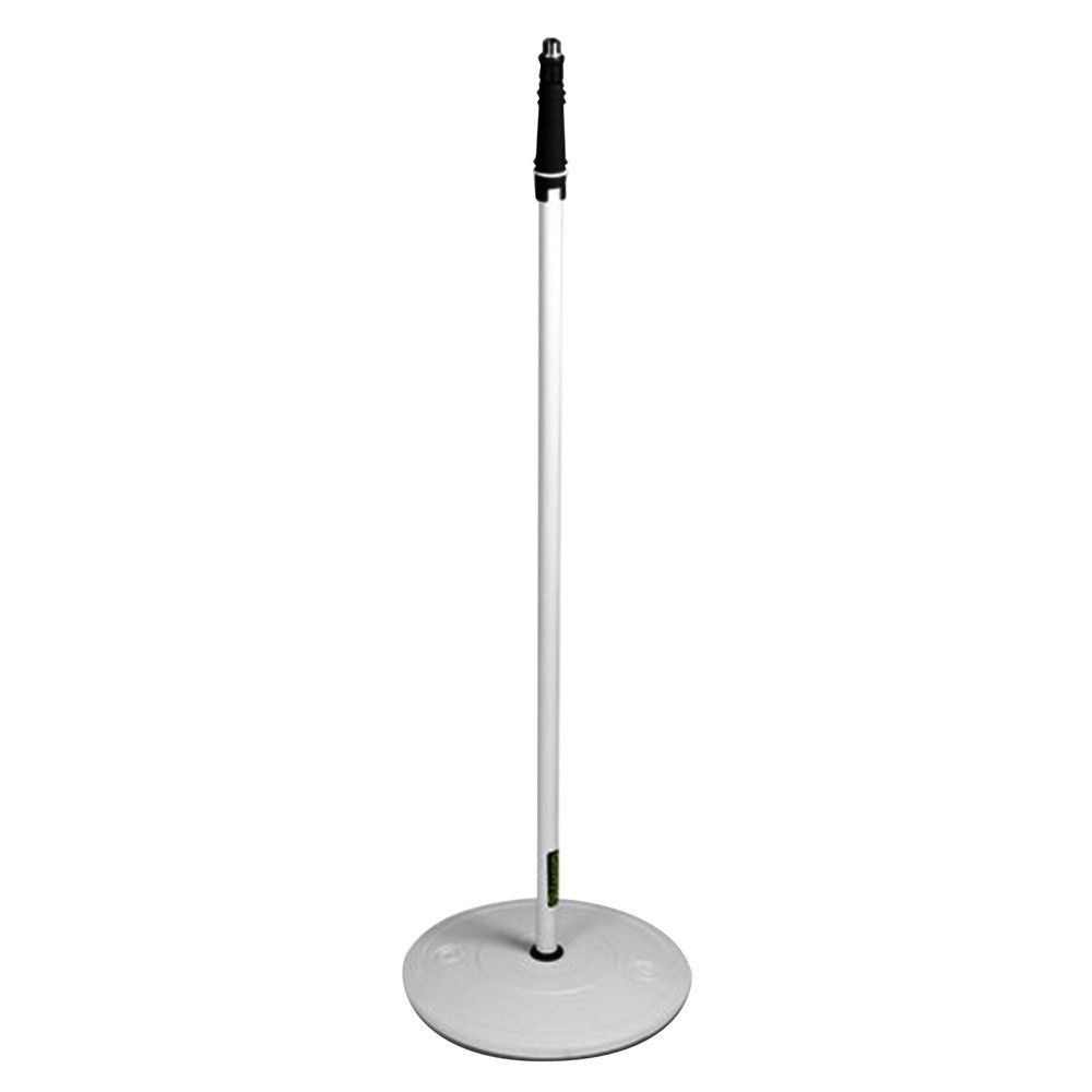 Gravity GMS23W White Microphone Stands w Round Base in White 4-Pack