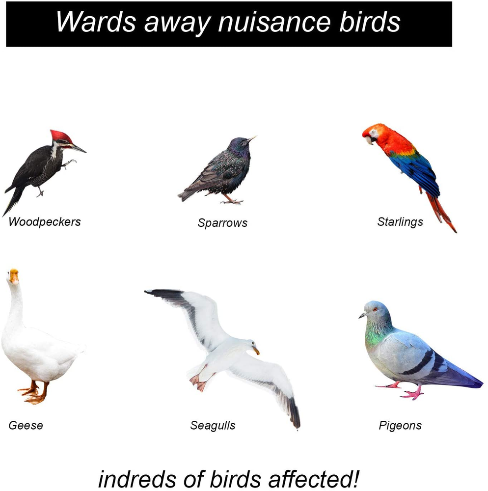 Woodpecker Bird Scare Devices，Reflective Scare Rods Control Device to Keep Bi...