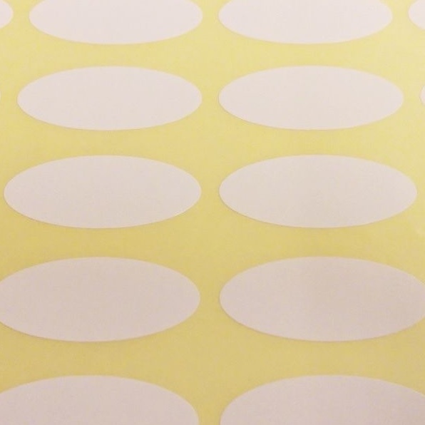 21 x 48mm - Oval Colour Code Dots Blank Price Stickers / Sticky Labels