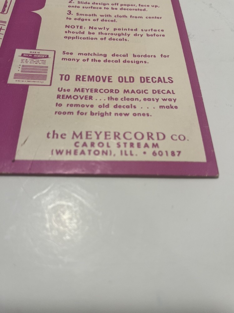 Vintage Meyercord Decal Transfer Pattern Citrus Fruit # 1530F