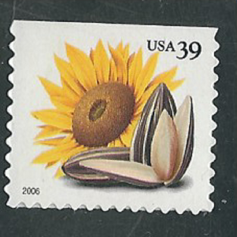 Scott# 4010...39 Cent...Crops/Sunflower Seeds...2 Stamps