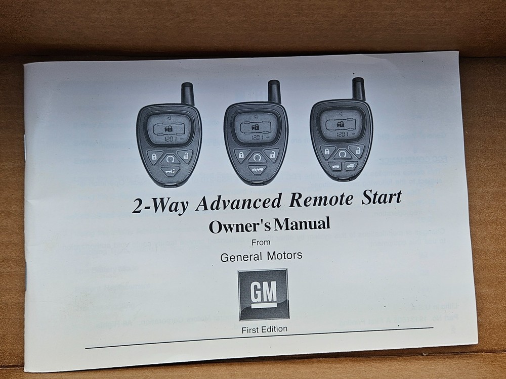 2008 NEW GM REMOTE START 2 WAY ADVANCED