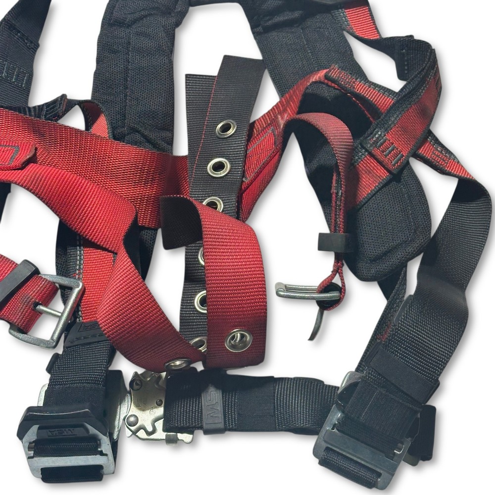 MSA 10105931 Evotech Full Body Harness Standard Size w Back D-Ring, Shoulder Pad