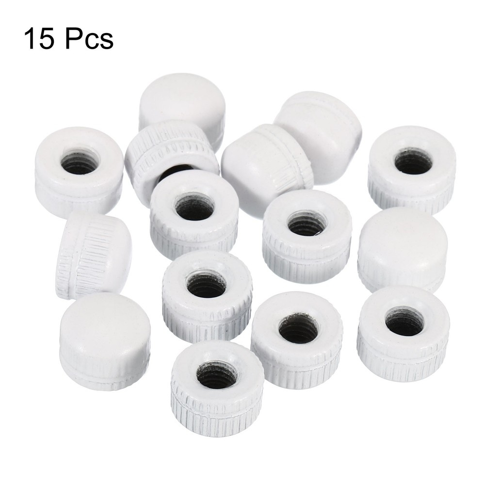 M5 nut hood, 15pcs female knurled thread white