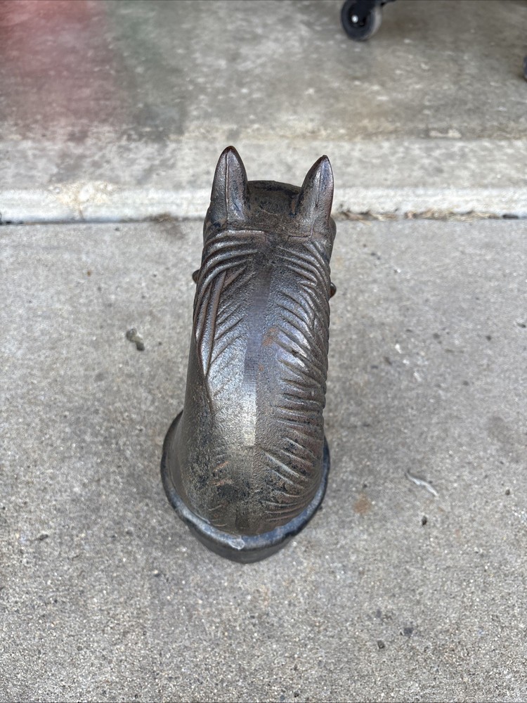Antique Cast Iron Horse Head Hitching Post