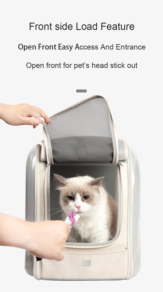 Pet Cat Dog Backpack Carrier With Clear View