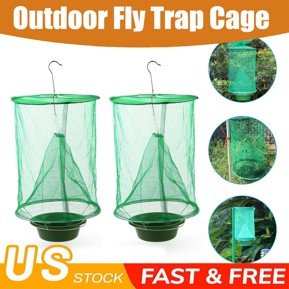 Fly Trap Reusable Fly Catcher Killer Cage Net Trap Pest Bug Catch fly trap Ranch