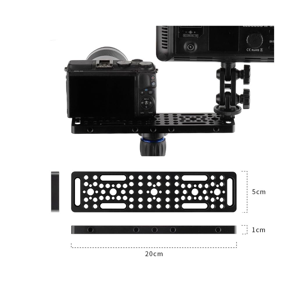 Multifunctional Cheese Plate 1/4" 3/8" Threads Camera Easy Plate Railblocks