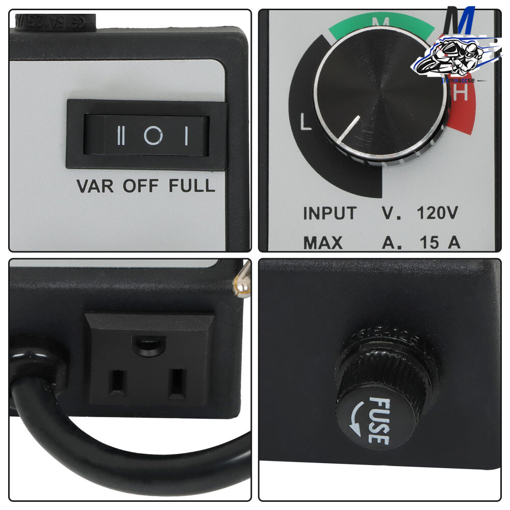 Variable Speed Controller For Router Fan Electric Motor Rheostat 120V Adjuster