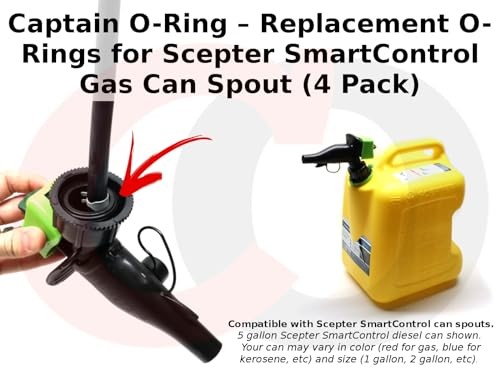 – Replacement O-Rings for Scepter SmartControl Gas Can Spout (4 Pack)