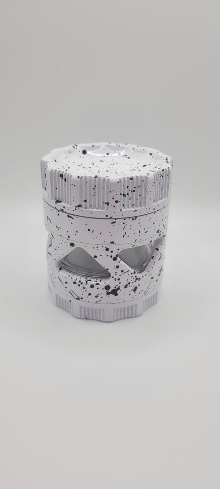 2.5" Inch White and Black Ceramic 4 Chamber Grinder