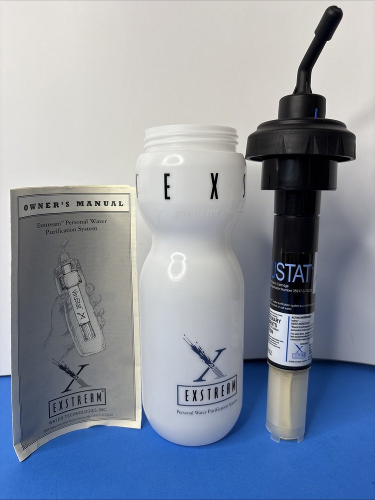 EXSTREAM Personal Water Purification Purifier System w/ Extra Virustat Cartridge