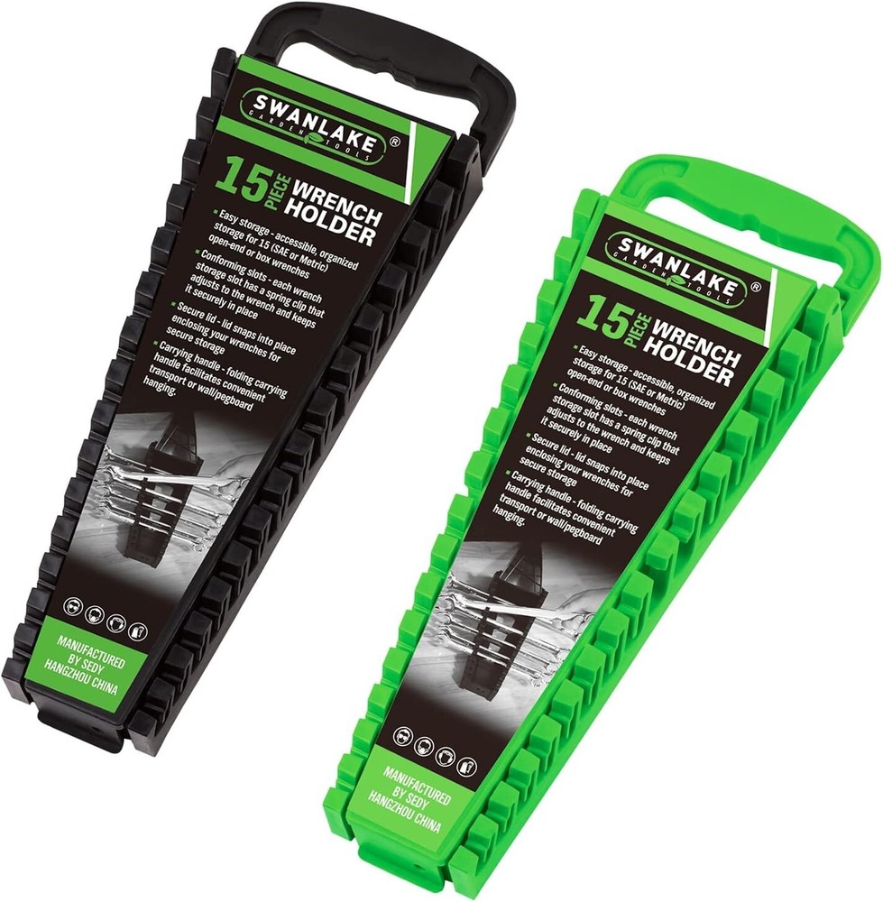 30pc Wrench Holder Organizer Rail Rack Tool Storage Mountable Handheld All Sizes