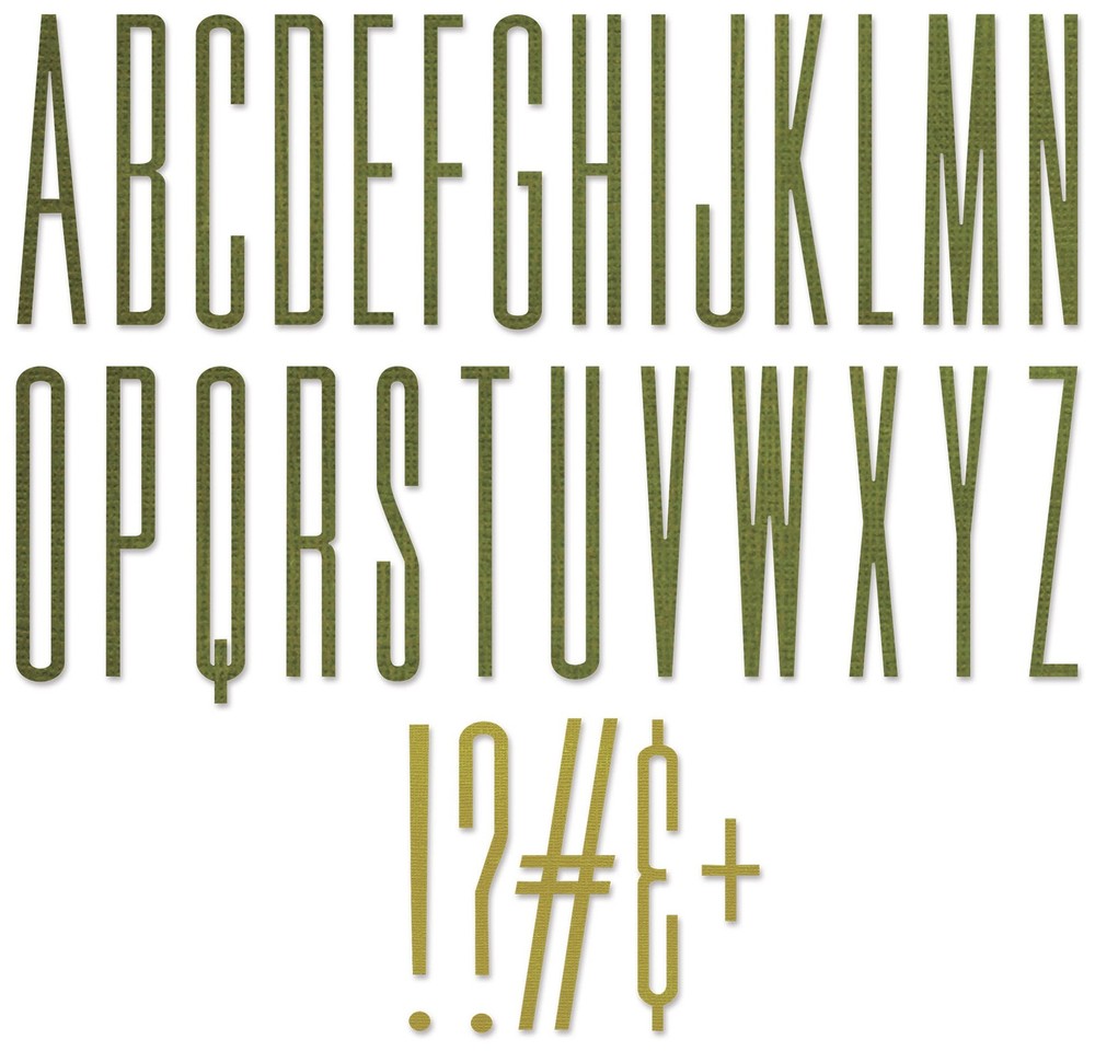 Sizzix Thinlits Dies By Tim Holtz 31/Pkg-Alphanumeric Stretch Upper