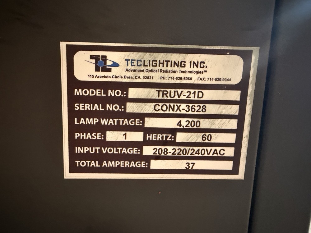 TECLIGHTING TRUV-21D UV Coater !VIDEO!