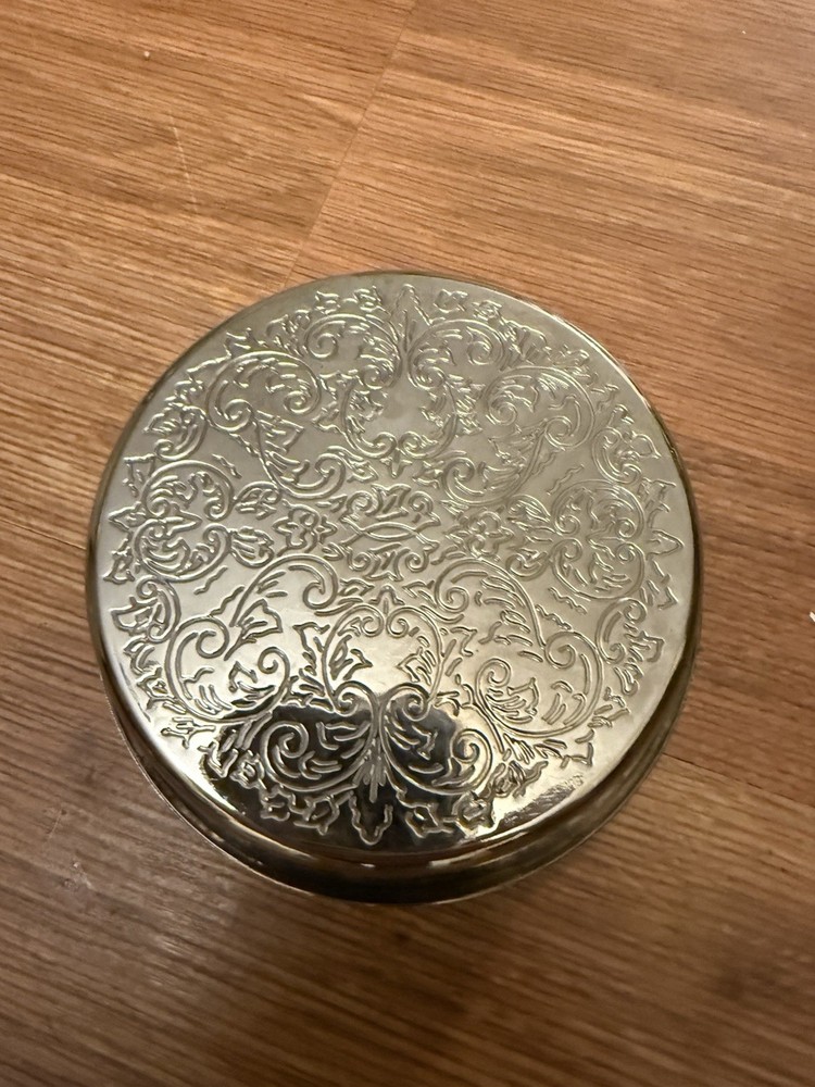 Victorian Style Silverplate Ornate Round Dish with Decorative Pattern