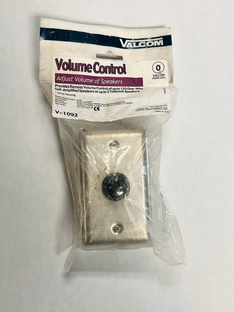 Valcom WALL MOUNT V-1092 Volume Control