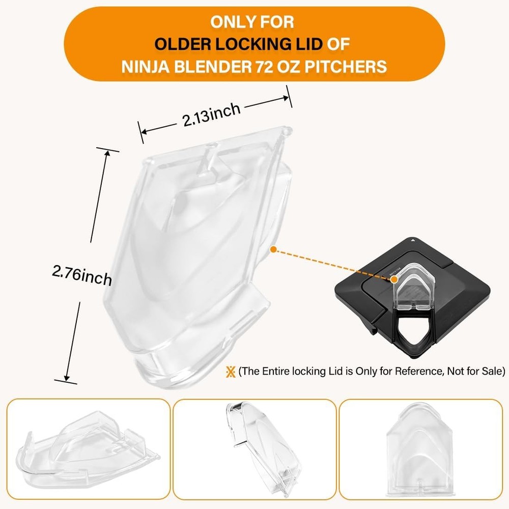 Ninja Blender Lid Flap Replacement 72oz Square Top Clear