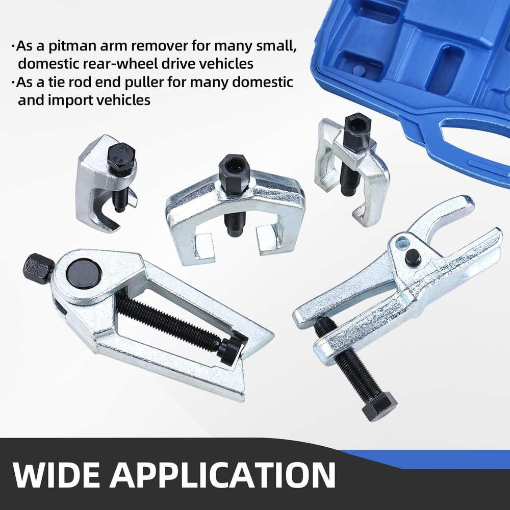 6 Pack Front End Service Tie Rod Tool Set Pitman Arm Puller Ball Joint Separator