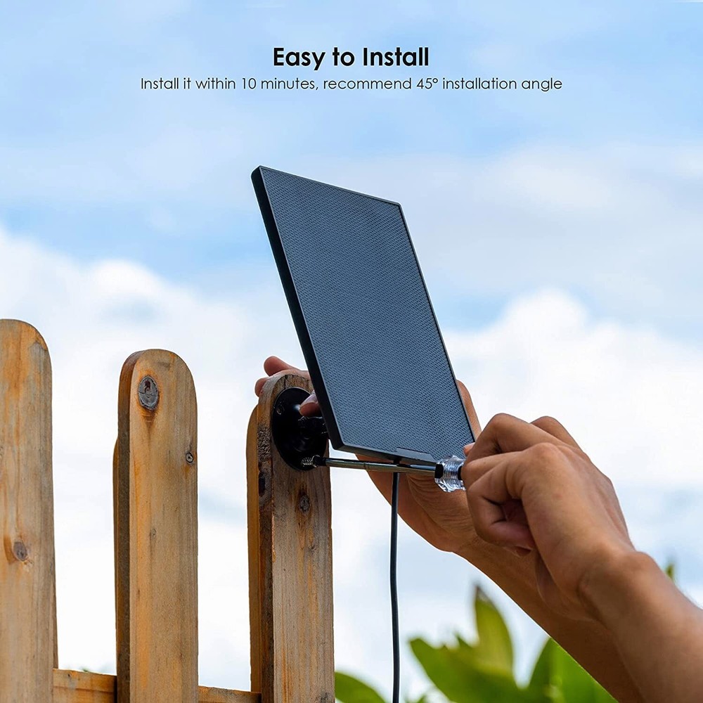 ieGeek Solar Panel for Security Camera CCTV ,Panel with 3m Micro USB Cable