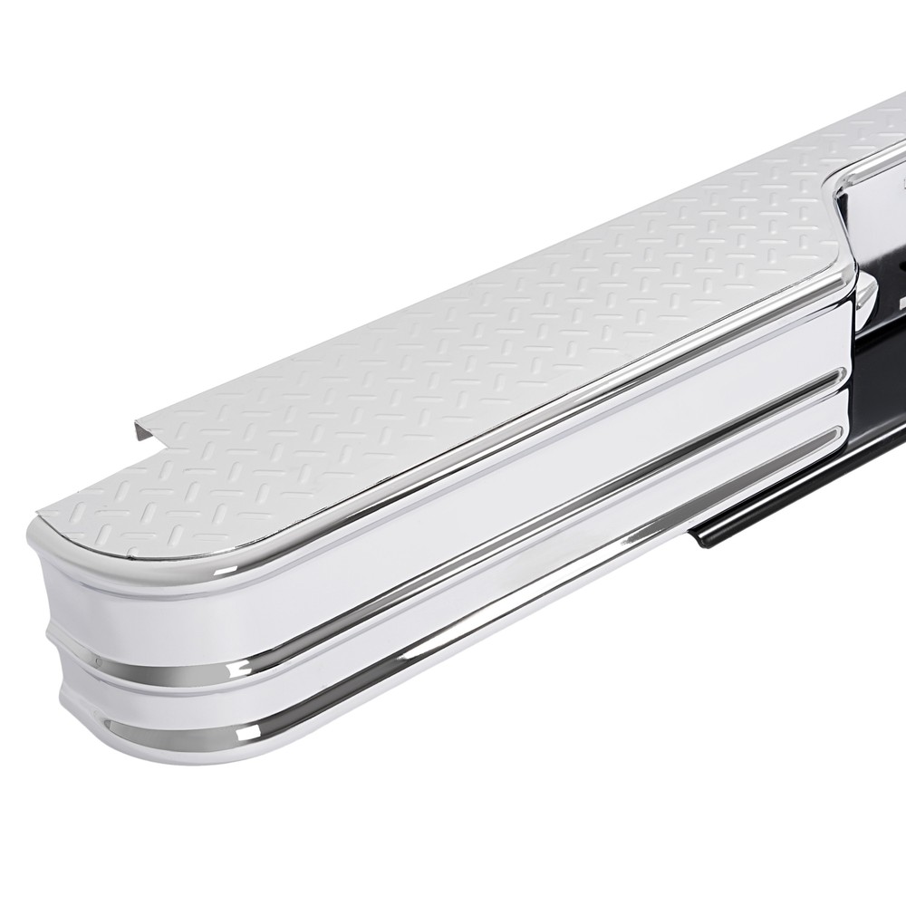 Chrome Steel Diamondstep Universal Rear Step Bumper Assembly For Silverado 1500