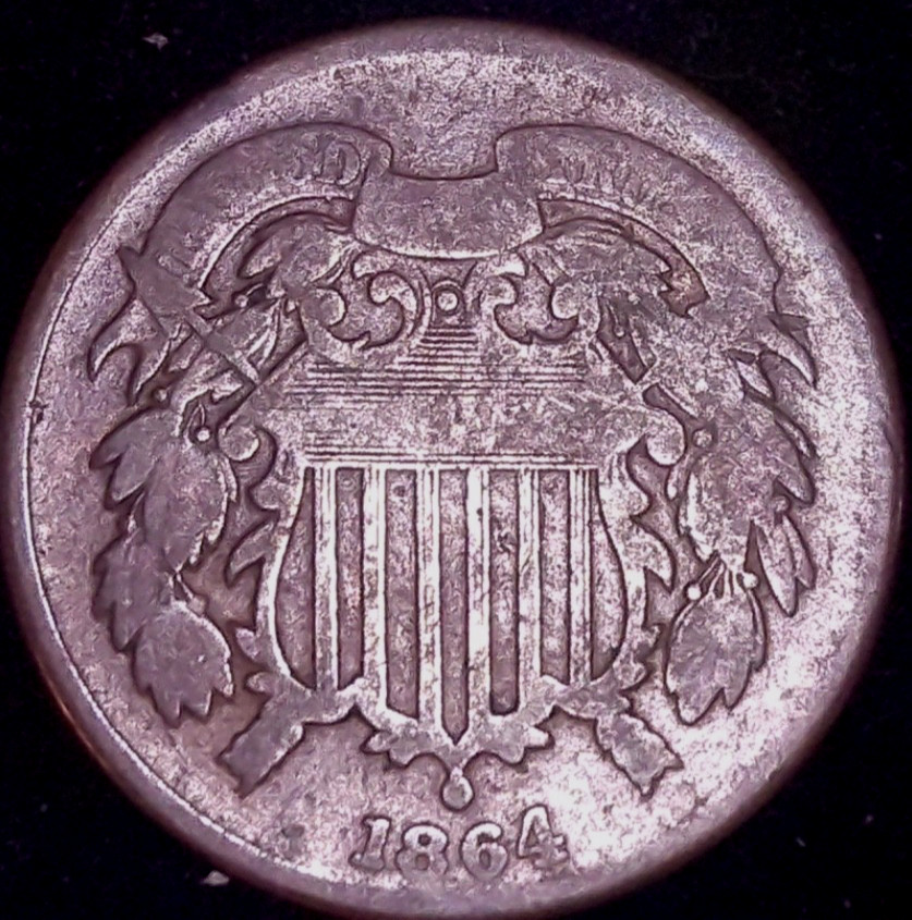 1864 2 CENT COIN BN