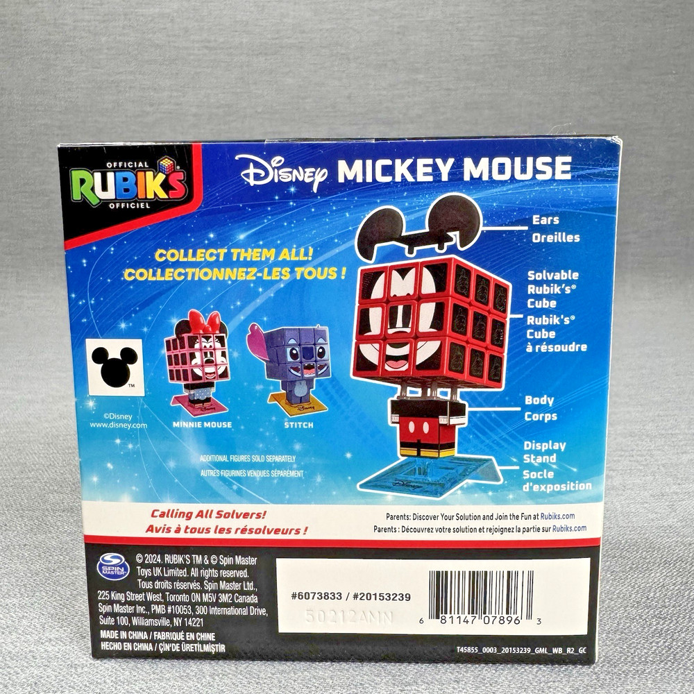 Rubik's Cubers Mickey Mouse Fully Solvable Cube! Ages 8+ Challenge Level 4
