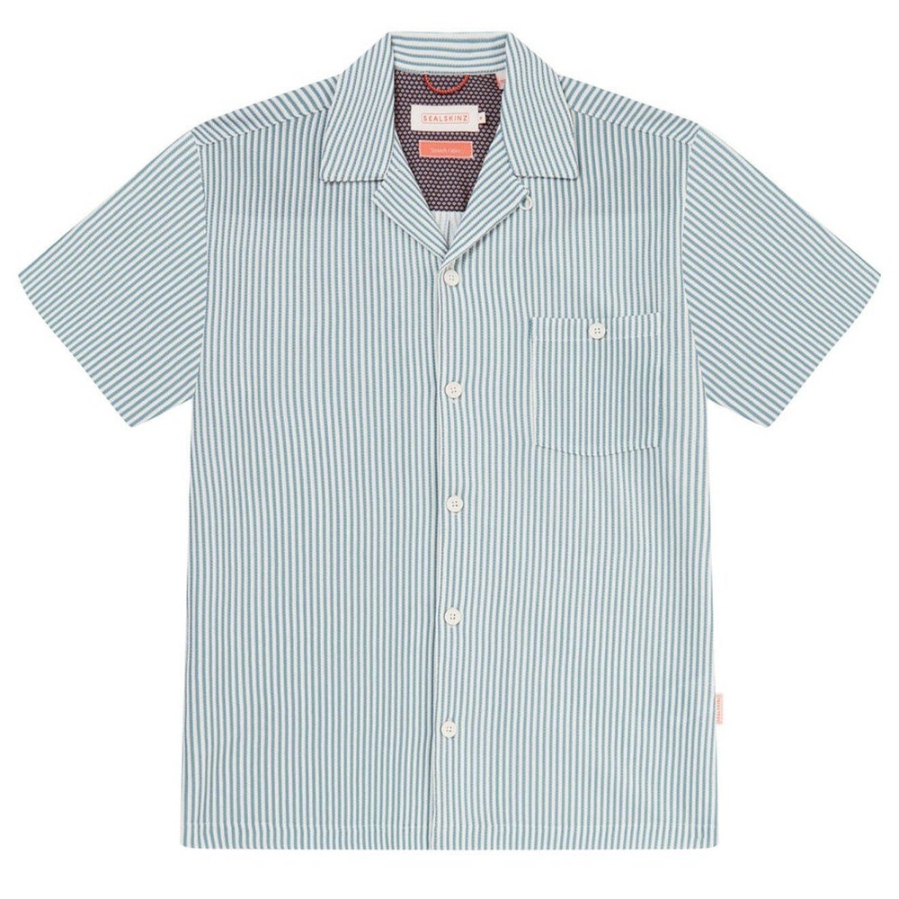 Sealskinz Weeting SS Jacquard Shirt Blue