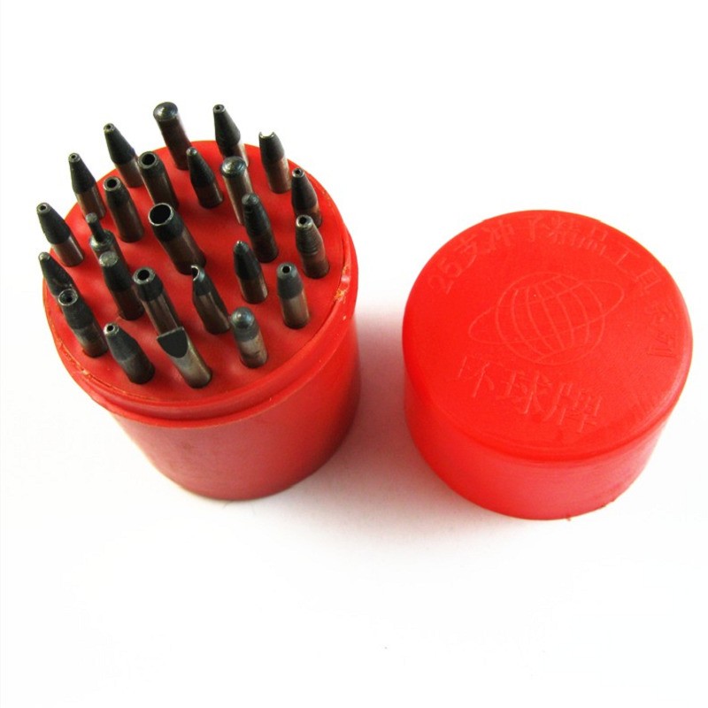 Assorted 25 Sizes Tips Set Punches Staking Watch Repair Punching Tool Set B