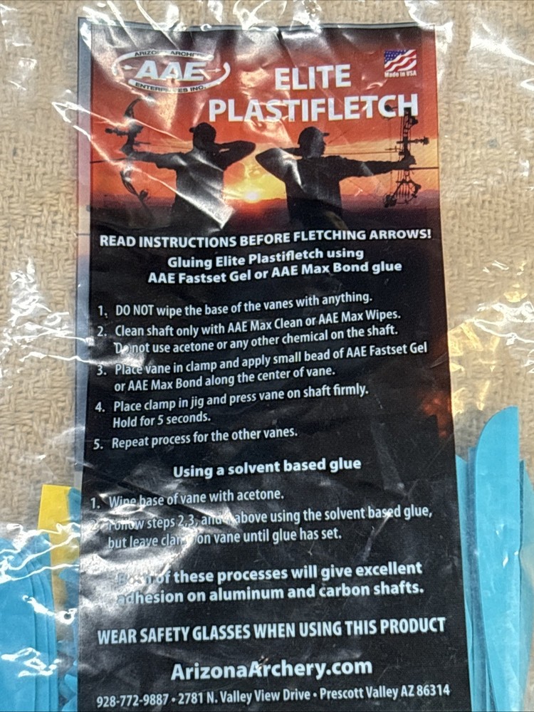 AAE Elite Plastifletch 23 TEAL 100 Count