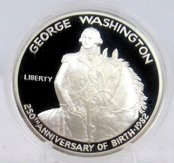 1982-S DEEP CAMEO PROOF GEORGE WASHINGTON 90% SILVER HALF DOLLAR COMMEMORATIVE