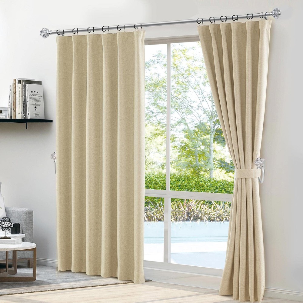 2 Pack Curtain Holdbacks, Silver Decorative Window Drapery Tiebacks (2 Pack/1...