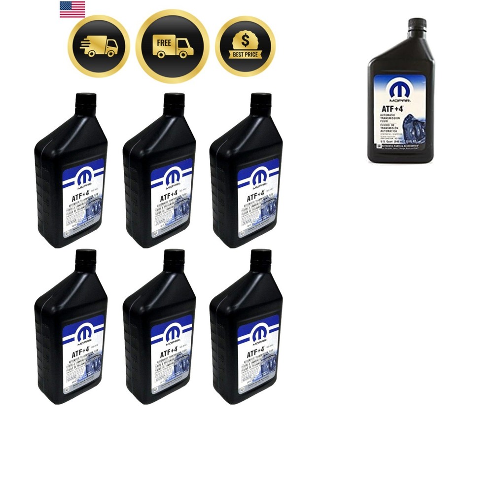 68218057AB ATF+4 Automatic Transmission Fluid, 1 Quart 6 Pack
