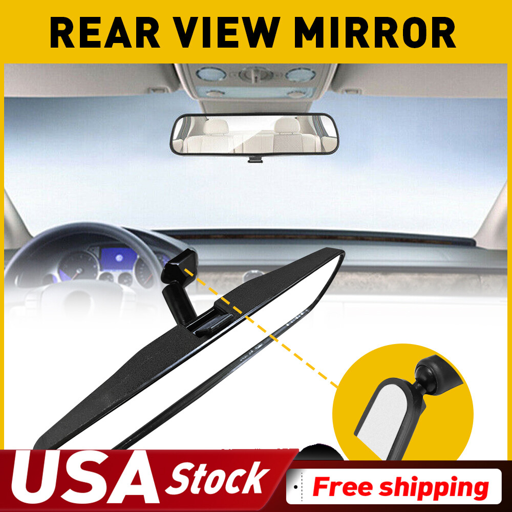 8 For Universal Black For Universal View Rear Mirror Interior Replacement EW