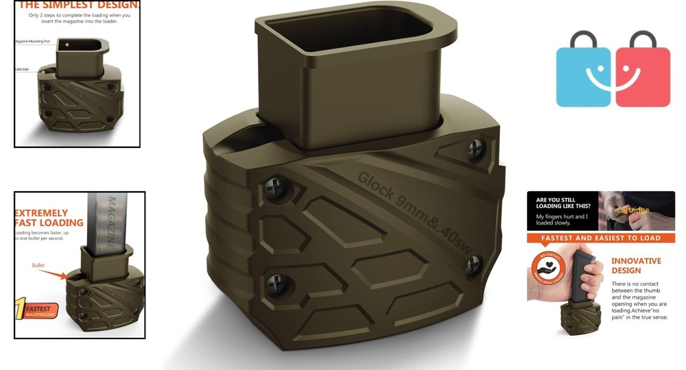 Pain-Free Magazine Loader for Glock Models 9mm/.40 - Quick Loading Solution